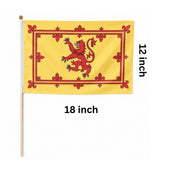 Flag Scotland 12 x 18 inch Hand flag - Lion Rampant - Heritage Of Scotland - 