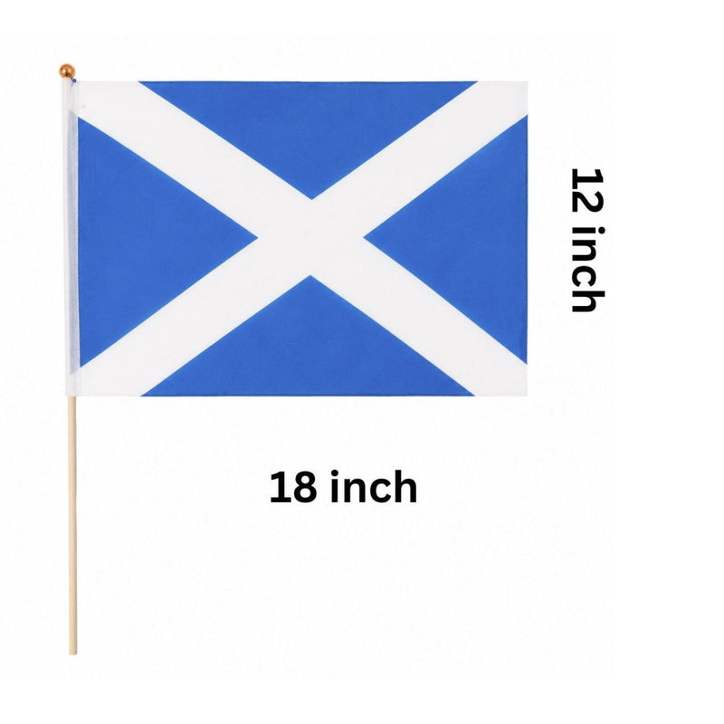 Flag Scotland 12 x 18 inch Hand flag - Saltire Flag - Heritage Of Scotland - 