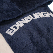 Fluffy Scotland Hoodie Navy Red – Soft Sherpa Fleece Edinburgh Hoody - Heritage Of Scotland - XS
