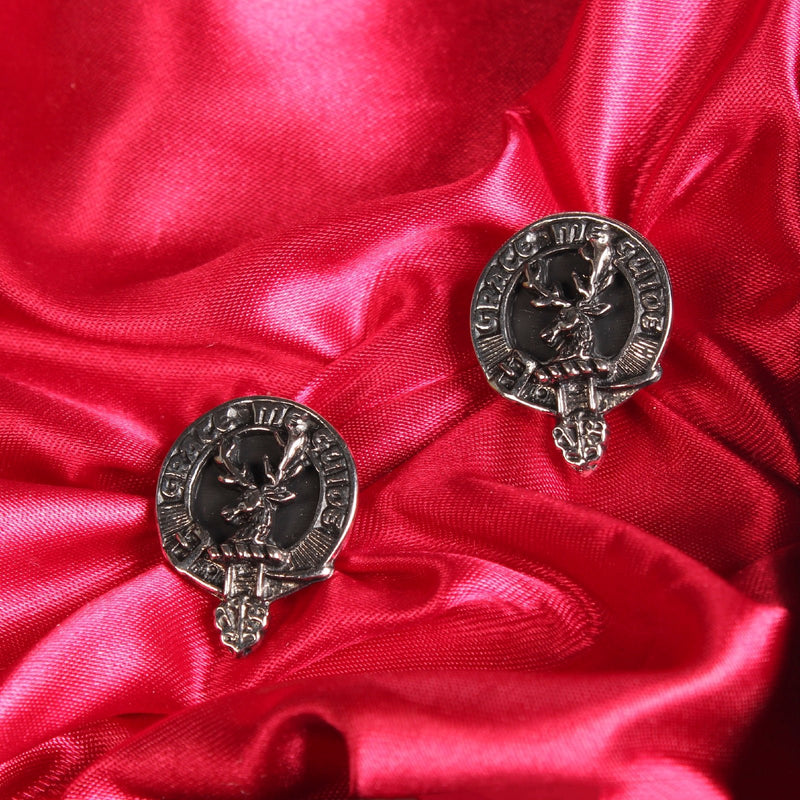Forbes Clan Badge, Kilt Pin, Lapel Pin, Cufflinks, Keyring/Key Fob & Gift Set — Fine Pewter by Art Pewter — Made in Scotland (Shiny Finish) - Heritage Of Scotland - Cufflinks