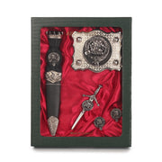 Fraser Clan Badge, Kilt Pin, Lapel Pin, Cufflinks, Keyring/Key Fob & Gift Set — Fine Pewter by Art Pewter — Made in Scotland (Shiny Finish) - Heritage Of Scotland - Kilt Pin
