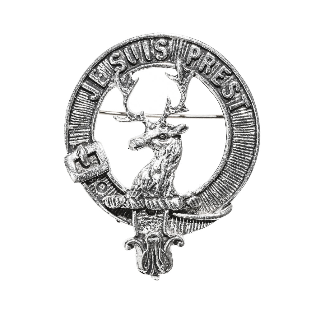 Fraser of Lovat Clan Badge, Kilt Pin, Lapel Pin, Cufflinks, Keyring/Key Fob & Gift Set — Fine Pewter by Art Pewter — Made in Scotland (Shiny Finish) - Heritage Of Scotland - Badge