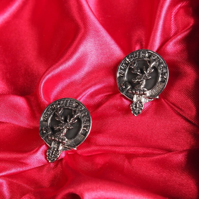 Fraser of Lovat Clan Badge, Kilt Pin, Lapel Pin, Cufflinks, Keyring/Key Fob & Gift Set — Fine Pewter by Art Pewter — Made in Scotland (Shiny Finish) - Heritage Of Scotland - Cufflinks