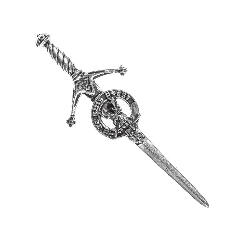 Fraser of Lovat Clan Badge, Kilt Pin, Lapel Pin, Cufflinks, Keyring/Key Fob & Gift Set — Fine Pewter by Art Pewter — Made in Scotland (Shiny Finish) - Heritage Of Scotland - Kilt Pin