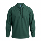 Gents Deluxe Ghillie Shirt Green - Heritage Of Scotland - GREEN / S