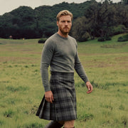 Gents Full Deluxe Kilt Hamilton Grey - Heritage Of Scotland - Hamilton Grey