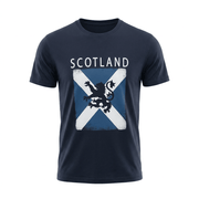 Gents Scotland Distressed Saltire Lion T-Shirt - Heritage Of Scotland - NAVY / S