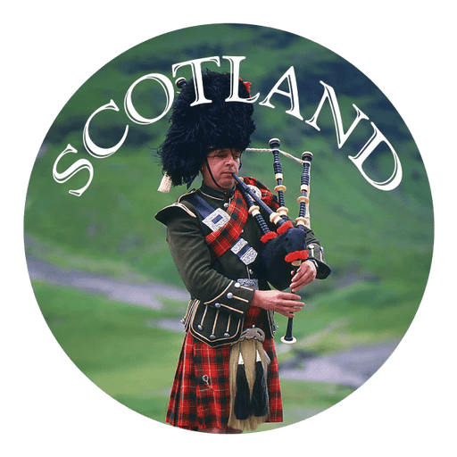 Glass - Look Pebble Scotland Magnet – Piper, Coo, Thistle, or Westie (5cm) - Heritage Of Scotland - Piper