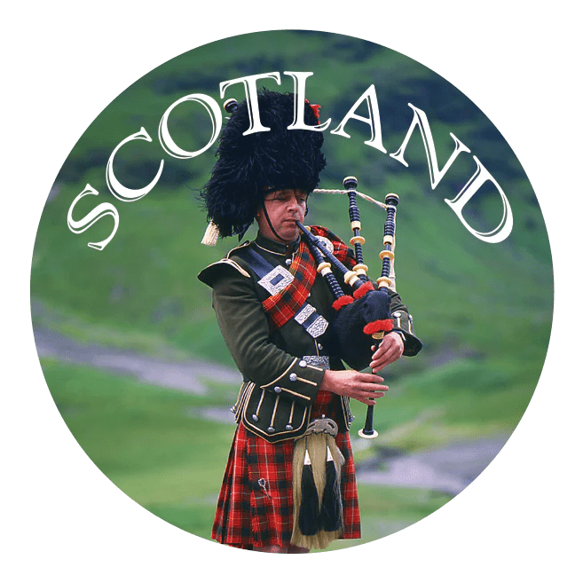 Glass - Look Pebble Scotland Magnet – Piper, Coo, Thistle, or Westie (5cm) - Heritage Of Scotland - Piper