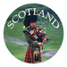 Glass - Look Pebble Scotland Magnet – Piper, Coo, Thistle, or Westie (5cm) - Heritage Of Scotland - Piper