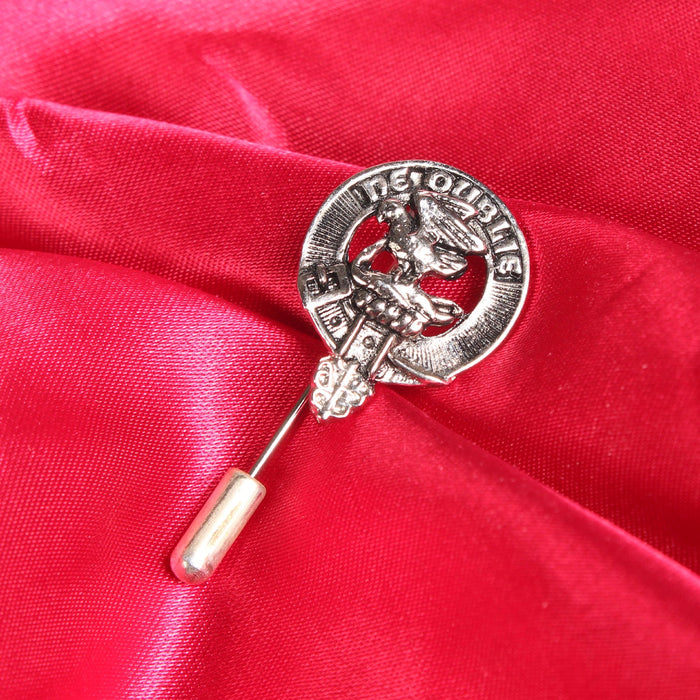 Graham Clan Badge, Kilt Pin, Lapel Pin, Cufflinks, Keyring/Key Fob & Gift Set — Fine Pewter by Art Pewter — Made in Scotland (Shiny Finish) - Heritage Of Scotland - Lapel Pin