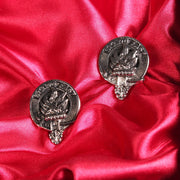 Grant Clan Badge, Kilt Pin, Lapel Pin, Cufflinks, Keyring/Key Fob & Gift Set — Fine Pewter by Art Pewter — Made in Scotland (Shiny Finish) - Heritage Of Scotland - Cufflinks