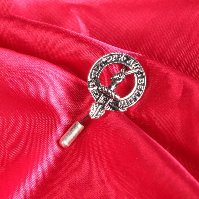 Gunn Clan Badge, Kilt Pin, Lapel Pin, Cufflinks, Keyring/Key Fob & Gift Set — Fine Pewter by Art Pewter — Made in Scotland (Shiny Finish) - Heritage Of Scotland - Lapel Pin
