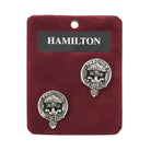 Hamilton Clan Badge, Kilt Pin, Lapel Pin, Cufflinks, Keyring/Key Fob & Gift Set — Fine Pewter by Art Pewter — Made in Scotland (Shiny Finish) - Heritage Of Scotland - Cufflinks