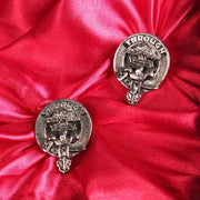 Hamilton Clan Badge, Kilt Pin, Lapel Pin, Cufflinks, Keyring/Key Fob & Gift Set — Fine Pewter by Art Pewter — Made in Scotland (Shiny Finish) - Heritage Of Scotland - Cufflinks