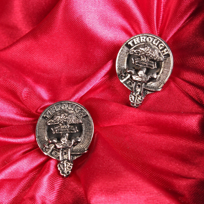 Hamilton Clan Badge, Kilt Pin, Lapel Pin, Cufflinks, Keyring/Key Fob & Gift Set — Fine Pewter by Art Pewter — Made in Scotland (Shiny Finish) - Heritage Of Scotland - Cufflinks