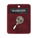 Hamilton Clan Badge, Kilt Pin, Lapel Pin, Cufflinks, Keyring/Key Fob & Gift Set — Fine Pewter by Art Pewter — Made in Scotland (Shiny Finish) - Heritage Of Scotland - Lapel Pin