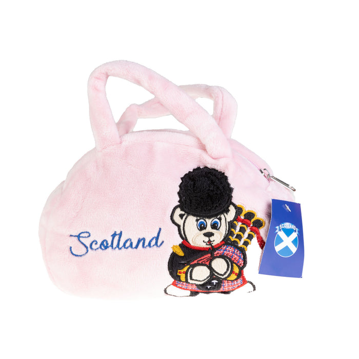 Hand Bag - Scot Piper - Blue & Pink Mix - Heritage Of Scotland - NA