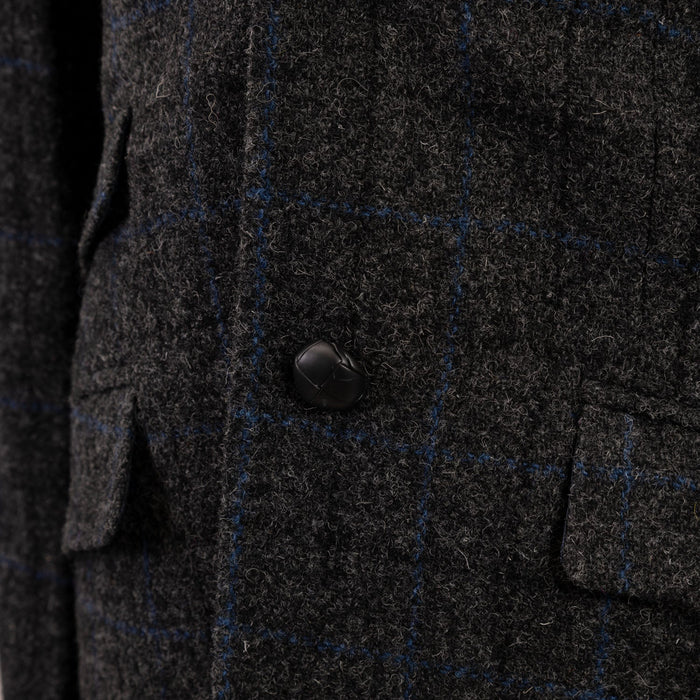 Harris Harris Tweed Jacket Gents 1715 - A2 Grey Blue Check - Heritage Of Scotland - 1715 - A2 GREY BLUE CHECK