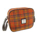 Harris Tweed Almond Mini Bag - Compact Scottish Crossbody Bag - Heritage Of Scotland - Deep Orange Check (COL108)