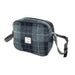 Harris Tweed Almond Mini Bag - Compact Scottish Crossbody Bag - Heritage Of Scotland - Grey & Black Tartan (COL095)