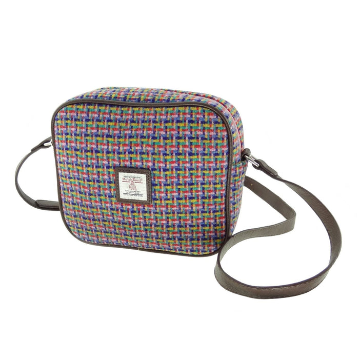 Harris Tweed Almond Mini Bag - Compact Scottish Crossbody Bag - Heritage Of Scotland - Jazzy Weave (COL116)