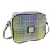 Harris Tweed Almond Mini Bag - Compact Scottish Crossbody Bag - Heritage Of Scotland - Muted Lilac / Lime Green Tartan (COL112)