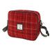 Harris Tweed Almond Mini Bag - Compact Scottish Crossbody Bag - Heritage Of Scotland - Red Check (COL102)