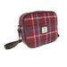 Harris Tweed Almond Mini Bag - Compact Scottish Crossbody Bag - Heritage Of Scotland - Rust Red with Green, White & Blue Overcheck (COL151)
