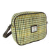 Harris Tweed Almond Mini Bag - Compact Scottish Crossbody Bag - Heritage Of Scotland - Yellow, Green & Brown Dogtooth (COL149)