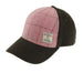 Harris Tweed and Cotton Baseball Cap - Adjustable Fit - Heritage Of Scotland - Bright Pink with Overcheck (COL068)