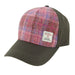Harris Tweed and Cotton Baseball Cap - Adjustable Fit - Heritage Of Scotland - Pink Tartan (COL103)
