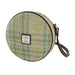 Harris Tweed Bannock Round Bag - Stylish Wool Round Shoulder Bag - Heritage Of Scotland - Beige Stewart (COL132)