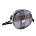 Harris Tweed Bannock Round Bag - Stylish Wool Round Shoulder Bag - Heritage Of Scotland - Pink/Lilac Check (COL034)