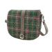 Harris Tweed Beauly Shoulder Bag - Classic Tartan Everyday Bag - Heritage Of Scotland - Dark Green & Plum Check (COL107)