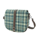 Harris Tweed Beauly Shoulder Bag - Classic Tartan Everyday Bag - Heritage Of Scotland - Duck Egg and Cream Check (COL121)