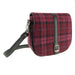 Harris Tweed Beauly Shoulder Bag - Classic Tartan Everyday Bag - Heritage Of Scotland - Raspberry Check (COL090)