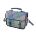 Harris Tweed Bervie Mini Satchel - Compact Tartan Satchel Bag - Heritage Of Scotland - Soft Blue and Pink Tartan (COL135)