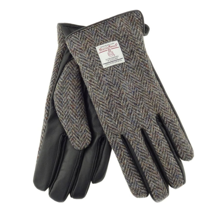 Harris Tweed & Black Leather Men’s Gloves – Luxury Boxed Gift by Glen Appin - Heritage Of Scotland - COL007 / MED