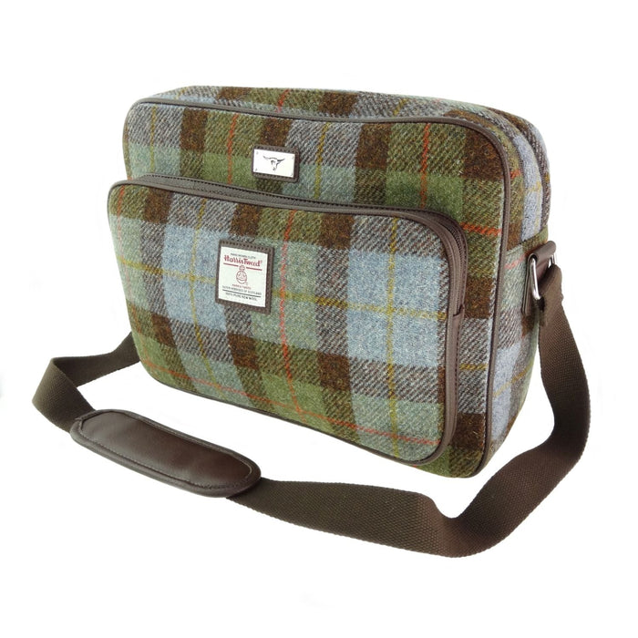 Harris Tweed Bowmont Messenger Bag - Large Laptop Bag - Made in the UK - Heritage Of Scotland - MacLeod Tartan (COL015)
