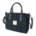 Harris Tweed Brora Small Tote - Compact Wool Tote Bag - Heritage Of Scotland - Black Watch (COL060)