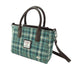 Harris Tweed Brora Small Tote - Compact Wool Tote Bag - Heritage Of Scotland - Duck Egg and Cream Check (COL121)