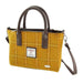 Harris Tweed Brora Small Tote - Compact Wool Tote Bag - Heritage Of Scotland - Mustard with Overcheck (COL130)