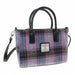Harris Tweed Brora Small Tote - Compact Wool Tote Bag - Heritage Of Scotland - Pink/Lilac Check (COL034)