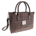 Harris Tweed Brora Small Tote - Compact Wool Tote Bag - Heritage Of Scotland - Purple Multi Colour Weave (COL025)