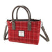 Harris Tweed Brora Small Tote - Compact Wool Tote Bag - Heritage Of Scotland - Red Check (COL102)