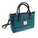 Harris Tweed Brora Small Tote - Compact Wool Tote Bag - Heritage Of Scotland - Sea Blue Check (COL092)