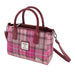 Harris Tweed Brora Small Tote - Compact Wool Tote Bag - Heritage Of Scotland - Vibrant Pink Buchanan (COL138)