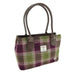 Harris Tweed Cassley Classic Handbag - Elegant Tartan Shoulder Bag - Heritage Of Scotland - Heather Check (COL125)