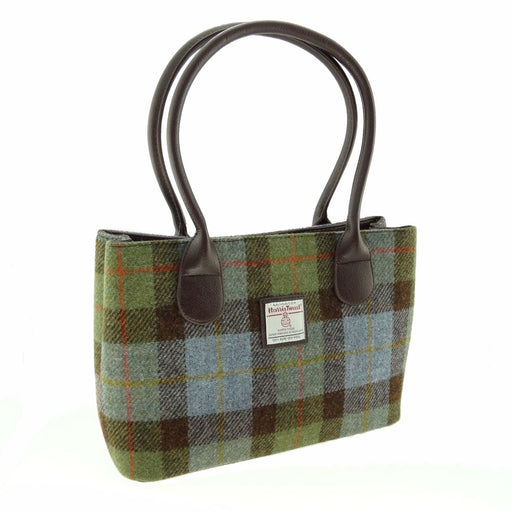 Harris Tweed Cassley Classic Handbag - Elegant Tartan Shoulder Bag - Heritage Of Scotland - MacLeod Tartan (COL015)